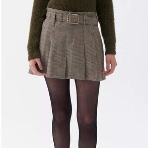 Nocturne Belted Pleated Mini Skirt